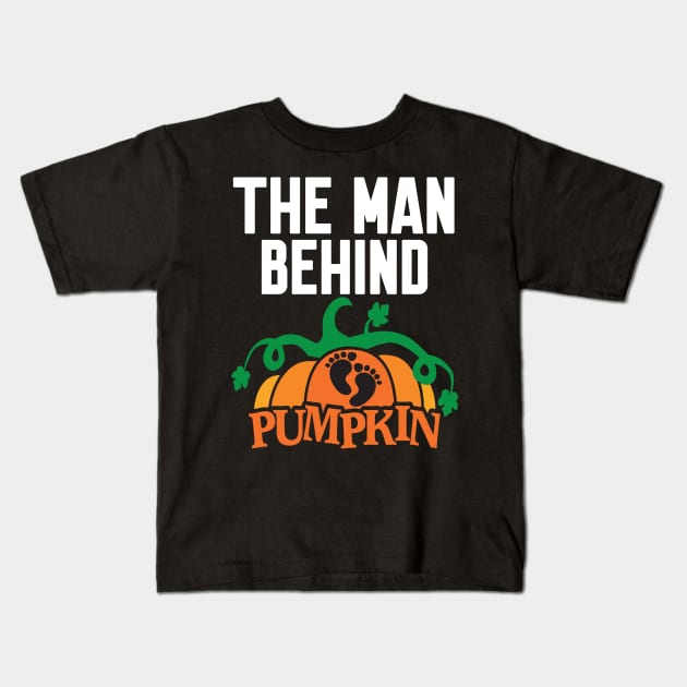 The Man Behind The Pumpkin Kids T-Shirt by Work Memes